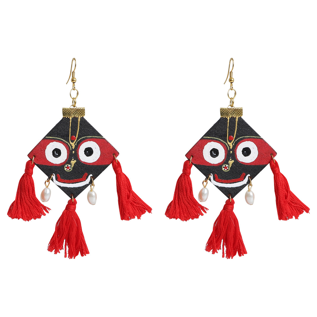 Hari Jagannath Traditional Red Handmade (Necklace set) HP-NP