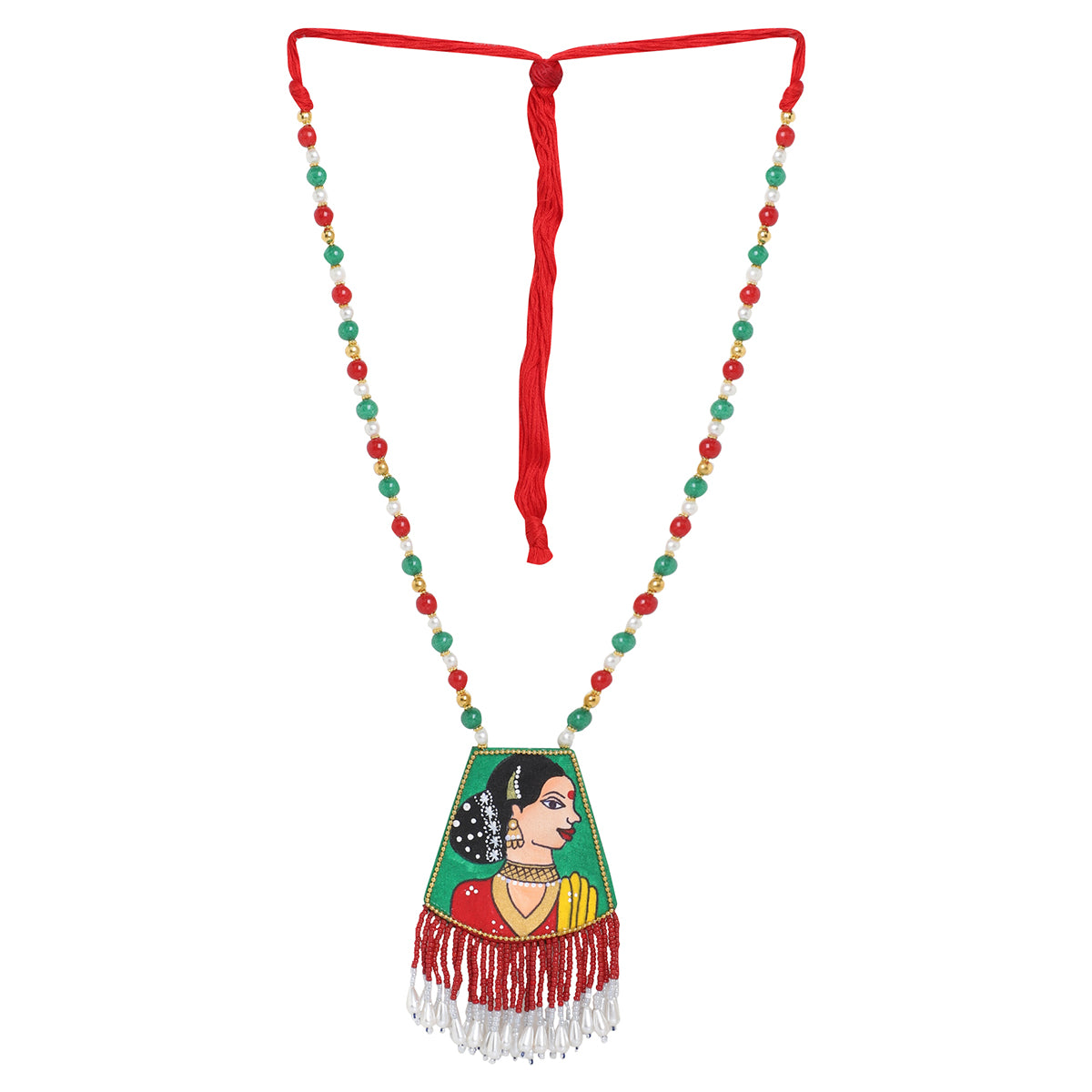 Padmini Classic Green Hand Painted (Necklace set) HP-NP