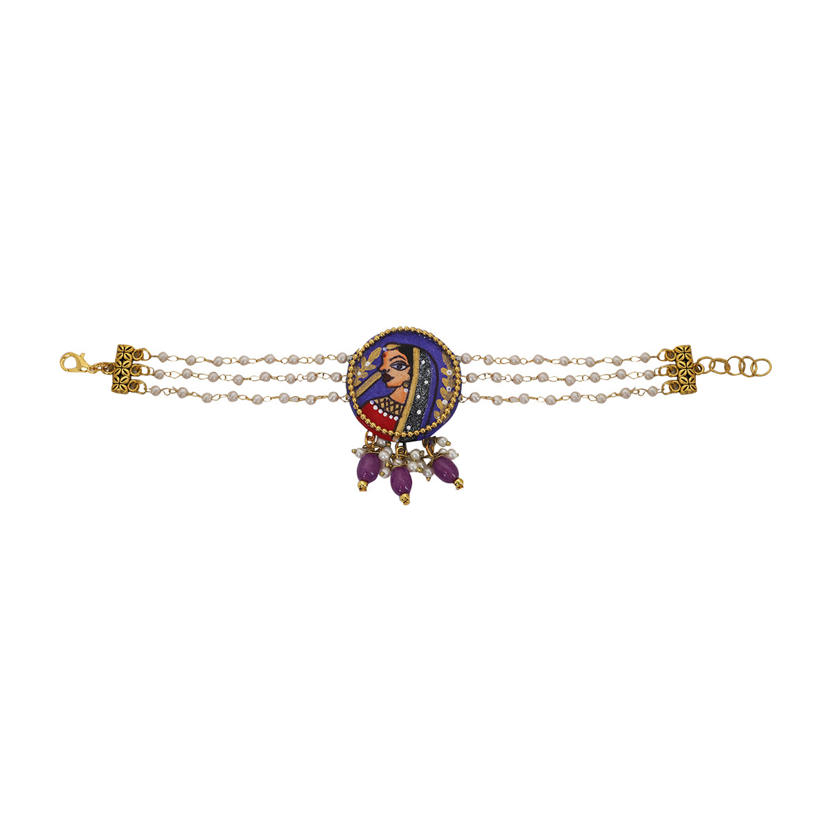 Nayana Purple Traditional Multi Color Handmade (Bracelet) HM-BR