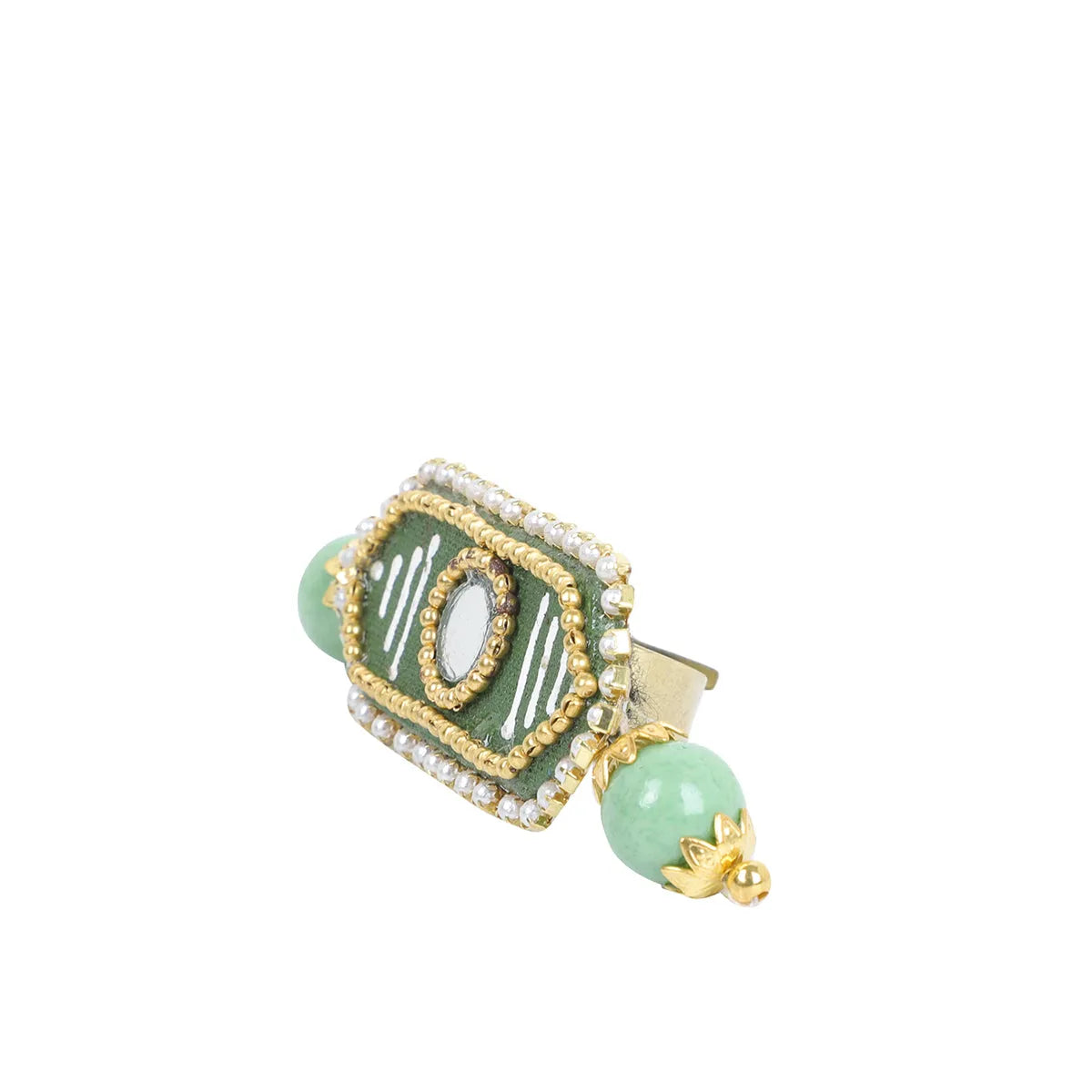 Nalini Green Classic Hand Painted Bridal Jewelry (Shaadi Set)
