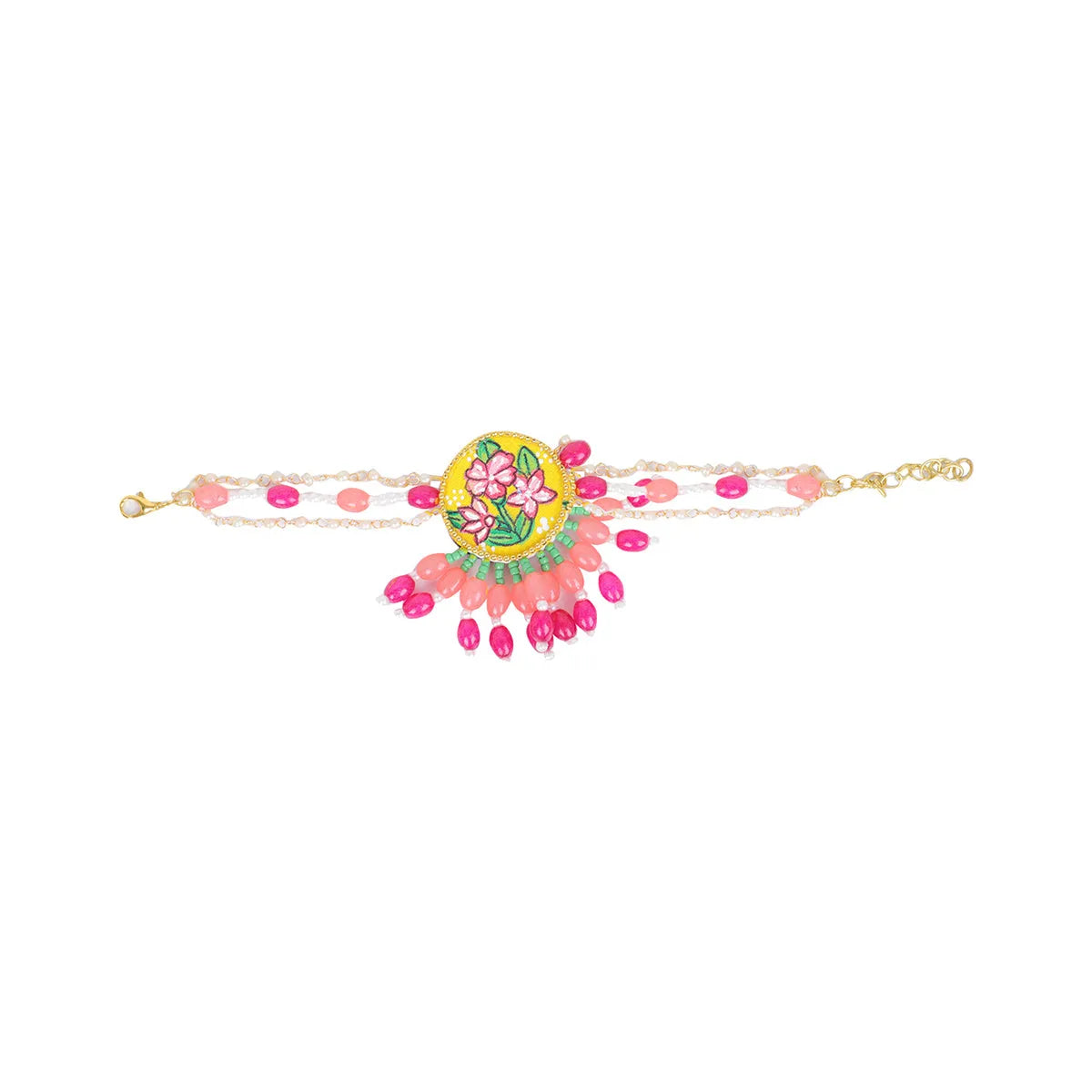 Gladiolus Traditional Yellow Handmade (Bracelet) HP-BR-