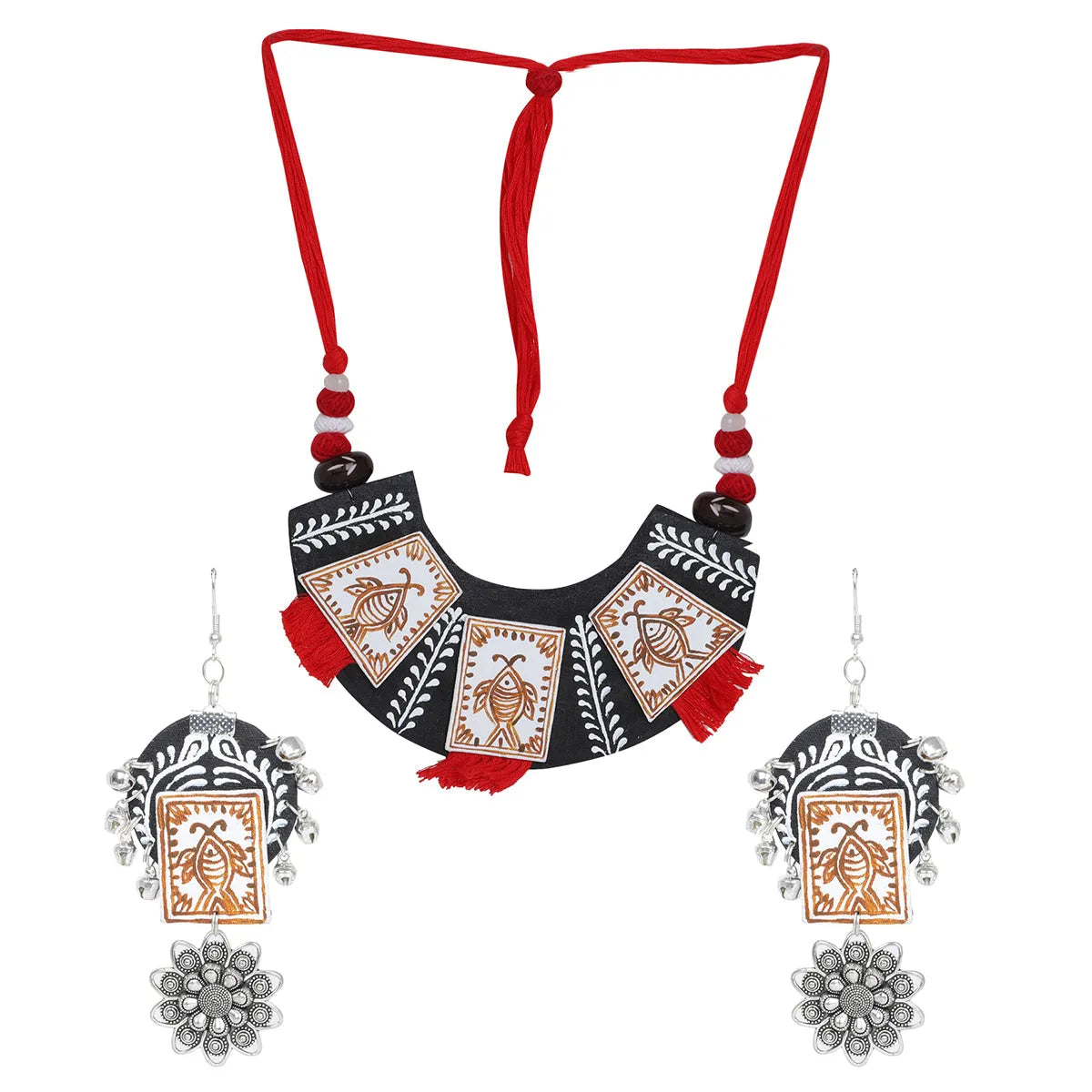 Pure Meen Classic Multi Color Hand Painted (Necklace set) HP-NP-