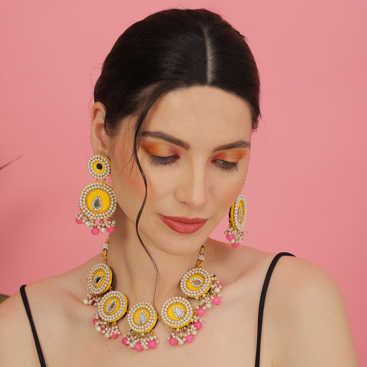 Diya Classic Multi Color Handmade (Choker set) HM-NP-