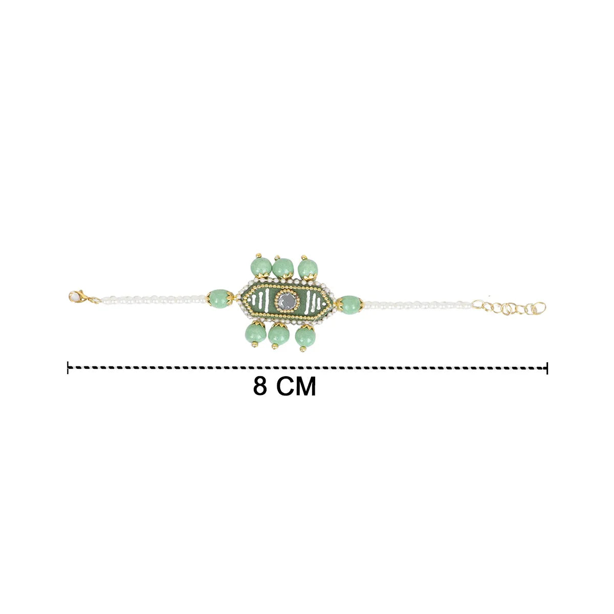 Nalini Green Classic Hand Painted Bridal Jewelry (Shaadi Set)