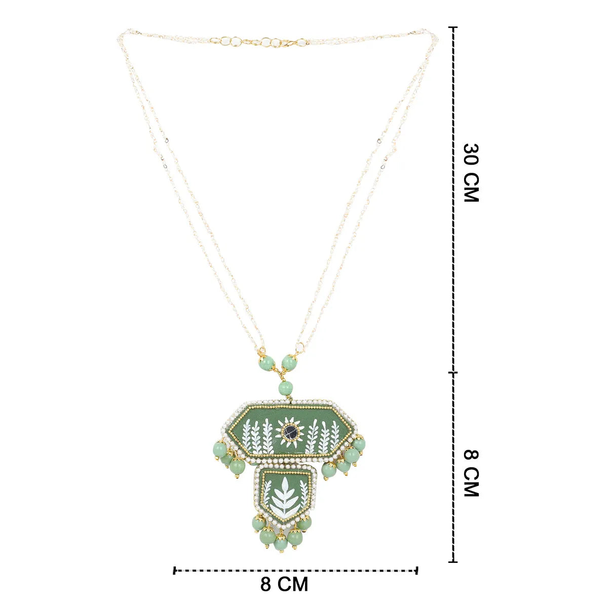 Nalini Green Classic Hand Painted Bridal Jewelry (Shaadi Set)