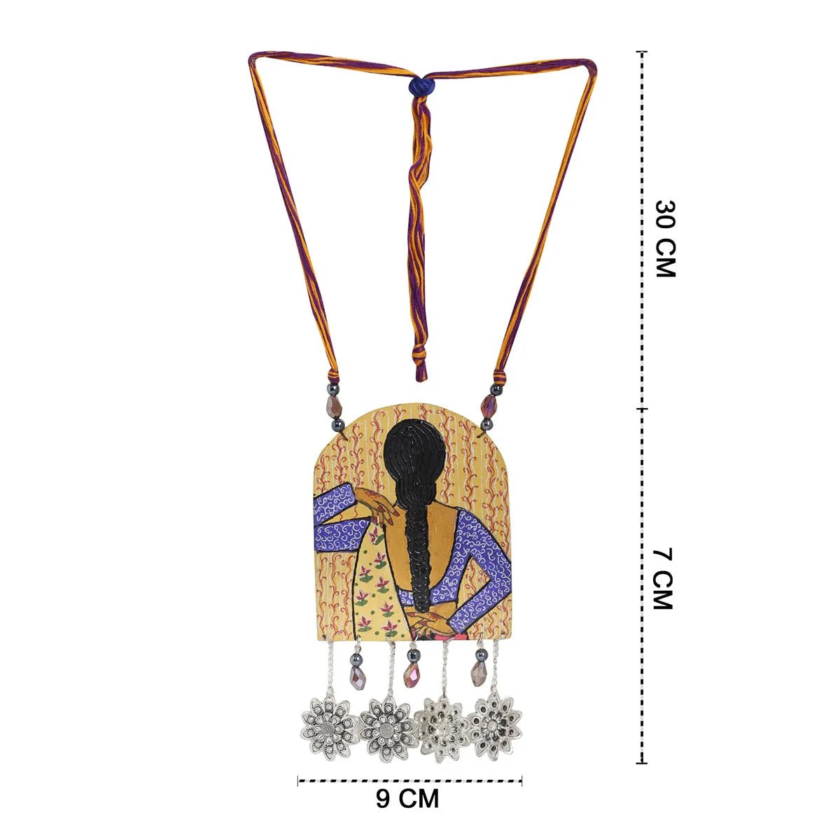 Ada Urban Naari Bohemian Yellow Hand Painted (Necklace) HP - NP - 106 - KHOJ.CITY