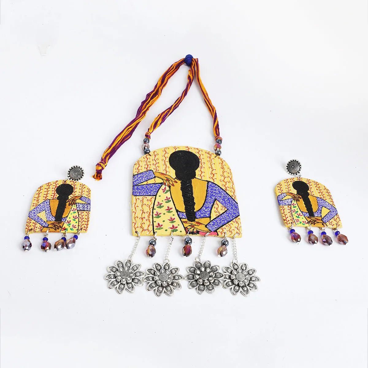 Ada Urban Naari Bohemian Yellow Handmade (Necklace set) HP - NP - KHOJ.CITY