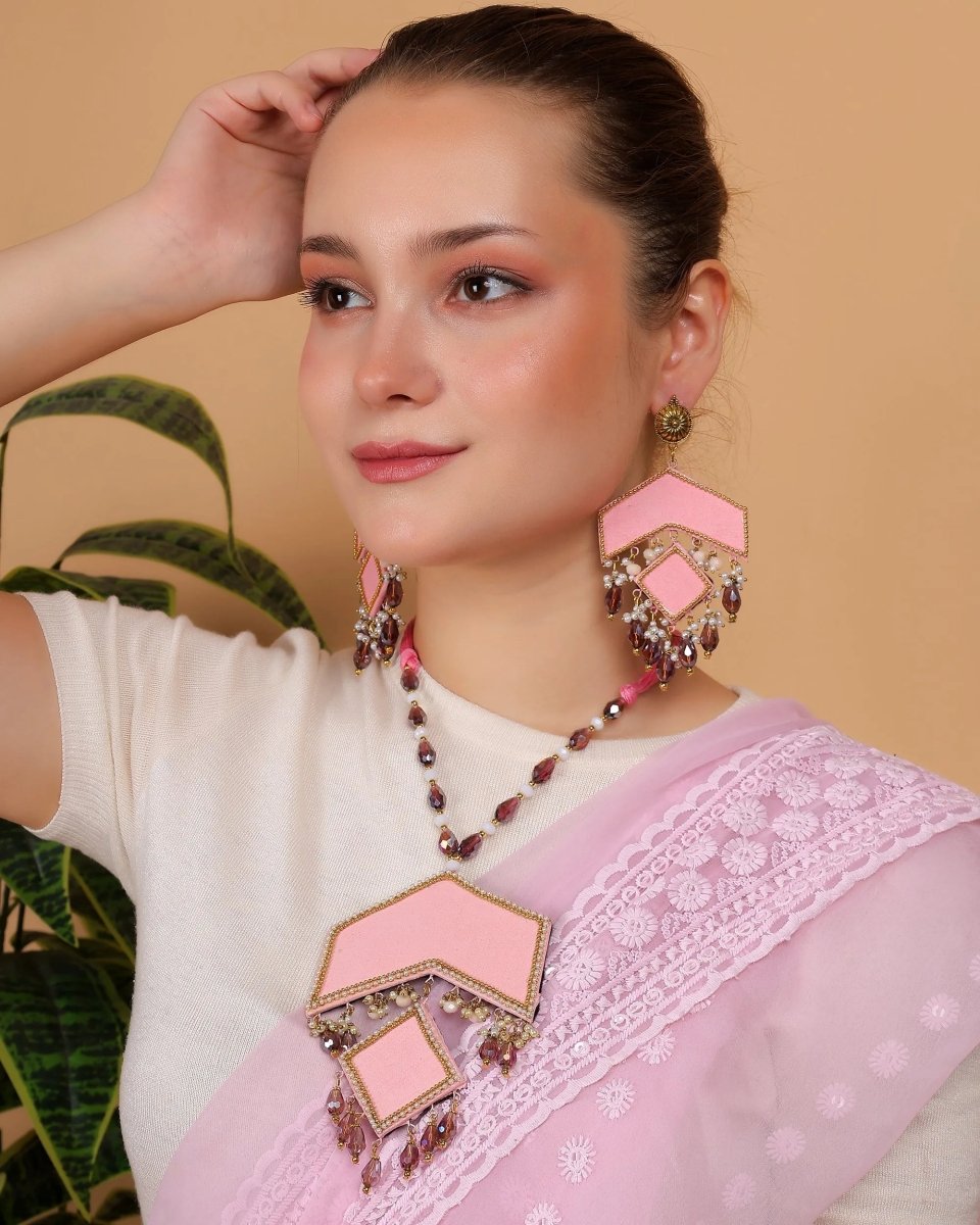 Amant Bohemian Multi Color Hand Painted (Necklace Set) HP - NP - 170 - KHOJ.CITY