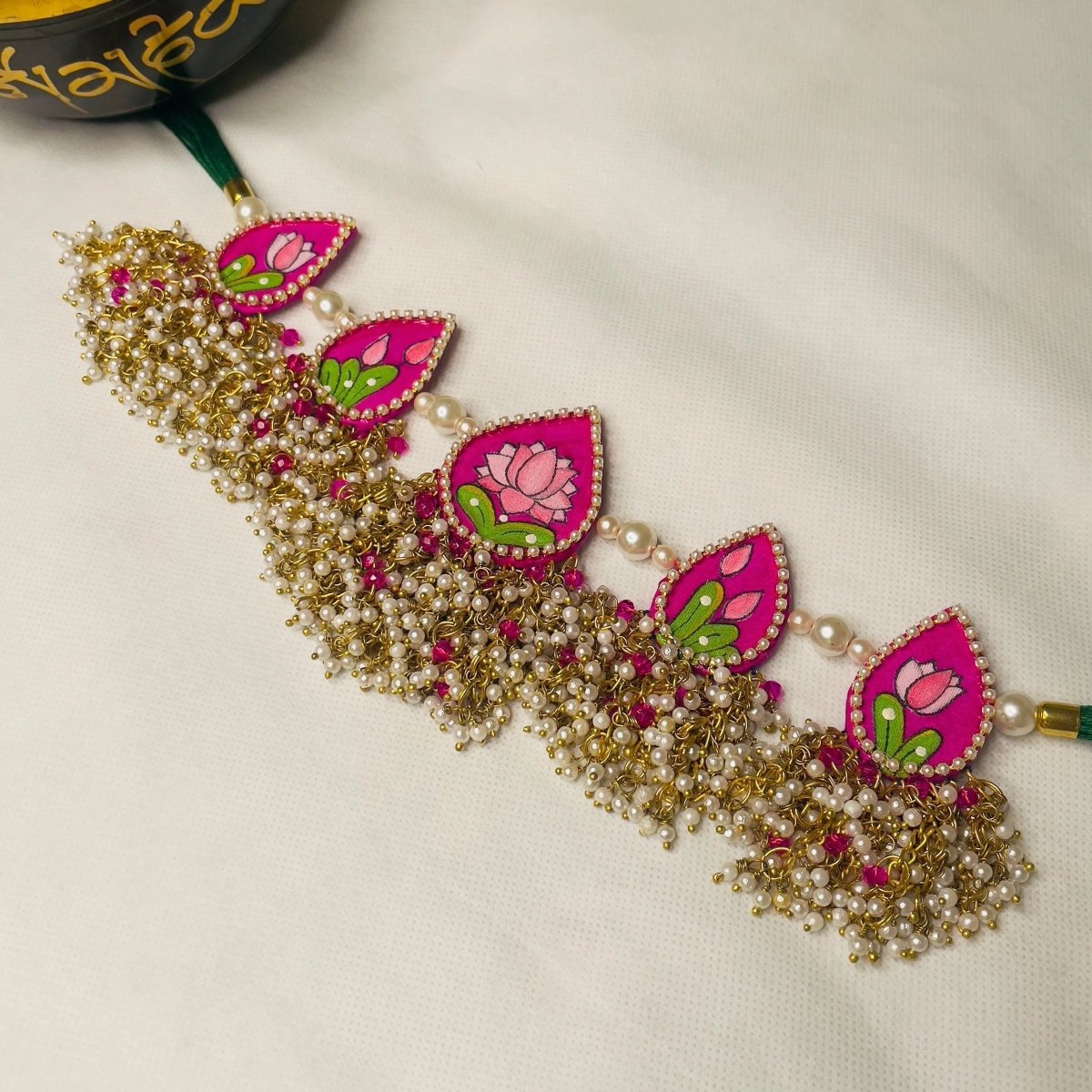 Amelia Classic Dark Pink Hand Painted (Choker) HP - NP - 006 - KHOJ.CITY