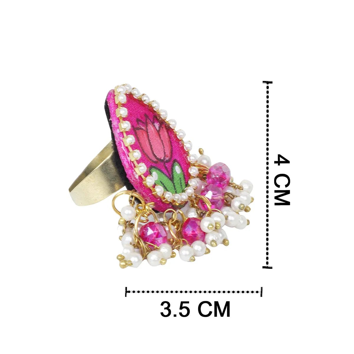 Amelia Classic Multi Color Hand Painted (Ring) HP - RG - KHOJ.CITY