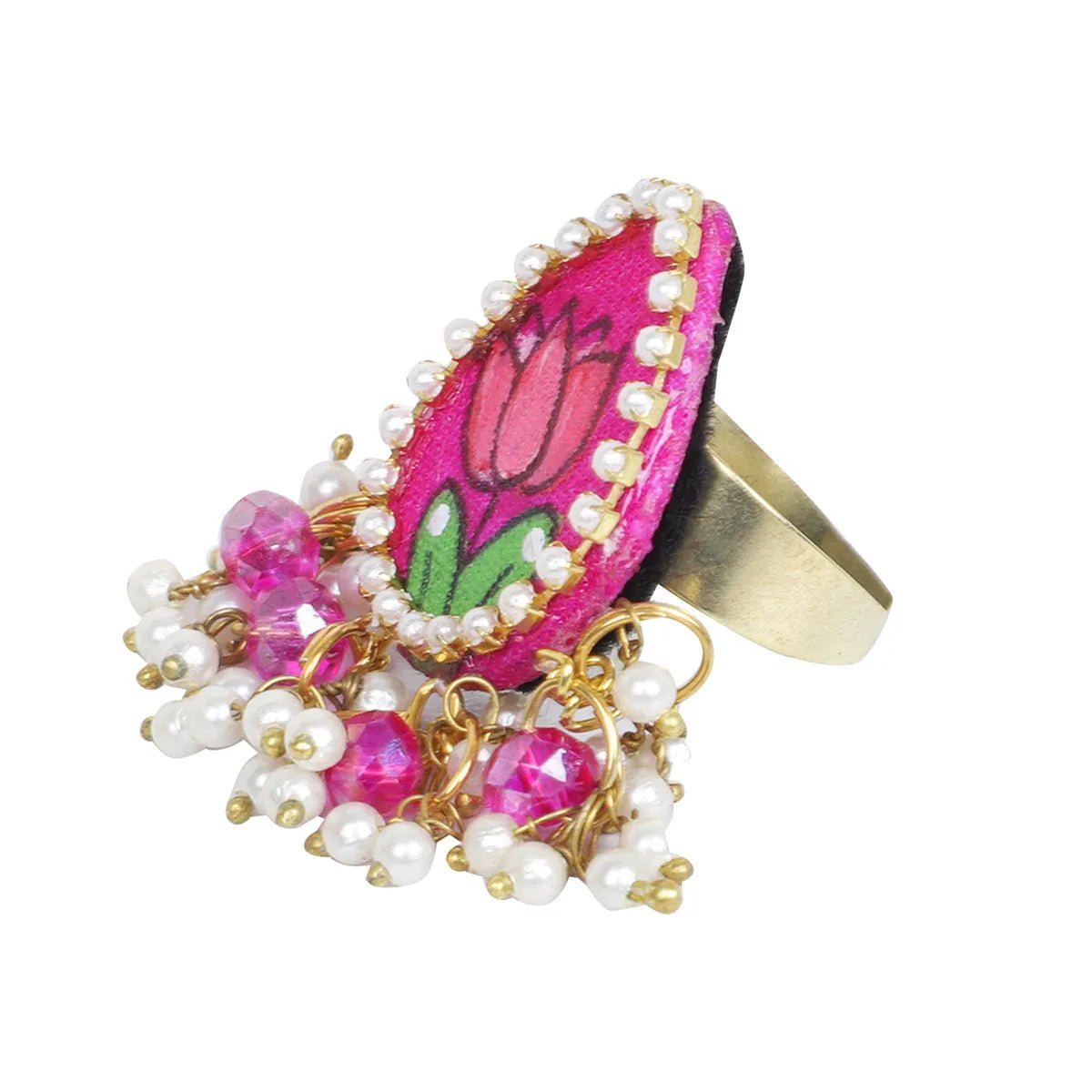 Amelia Classic Multi Color Hand Painted (Ring) HP - RG - KHOJ.CITY