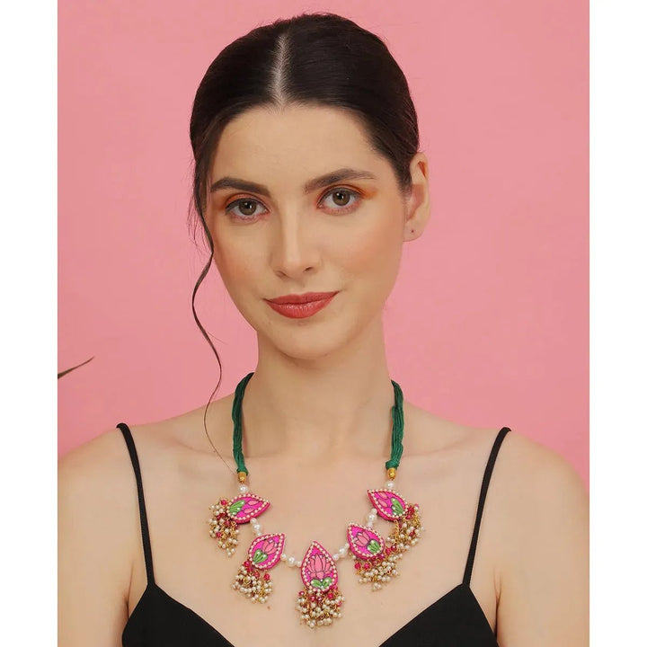 Amelia Classic Dark Pink Hand Painted (Choker) HP-NP-006