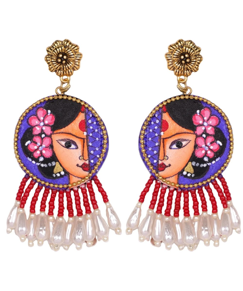 Amyah Bohemian Multi Color Hand Painted (Necklace Set) HP - NP - 172 - KHOJ.CITY