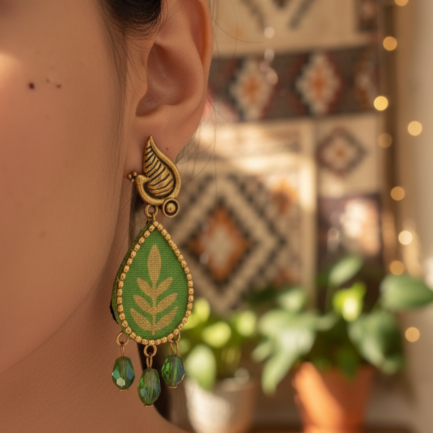 Arbor Multi Color Hand Painted Drop (Earrings) HP-ER