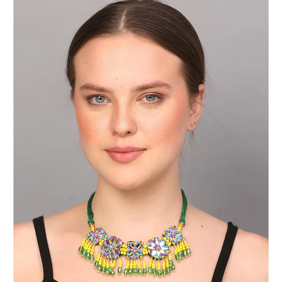 Arian Mirror Classic Multi Color Handmade (Choker) HM - NP - 002 - KHOJ.CITY