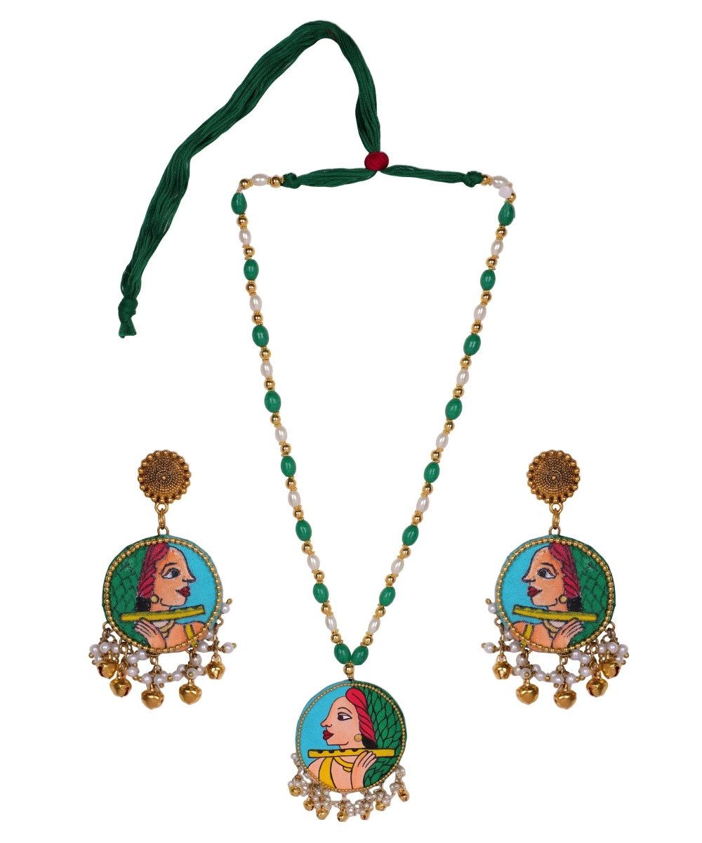 Bansy Classic Multi Color Hand Painted (Necklace Set) HP - NP - 178 - KHOJ.CITY