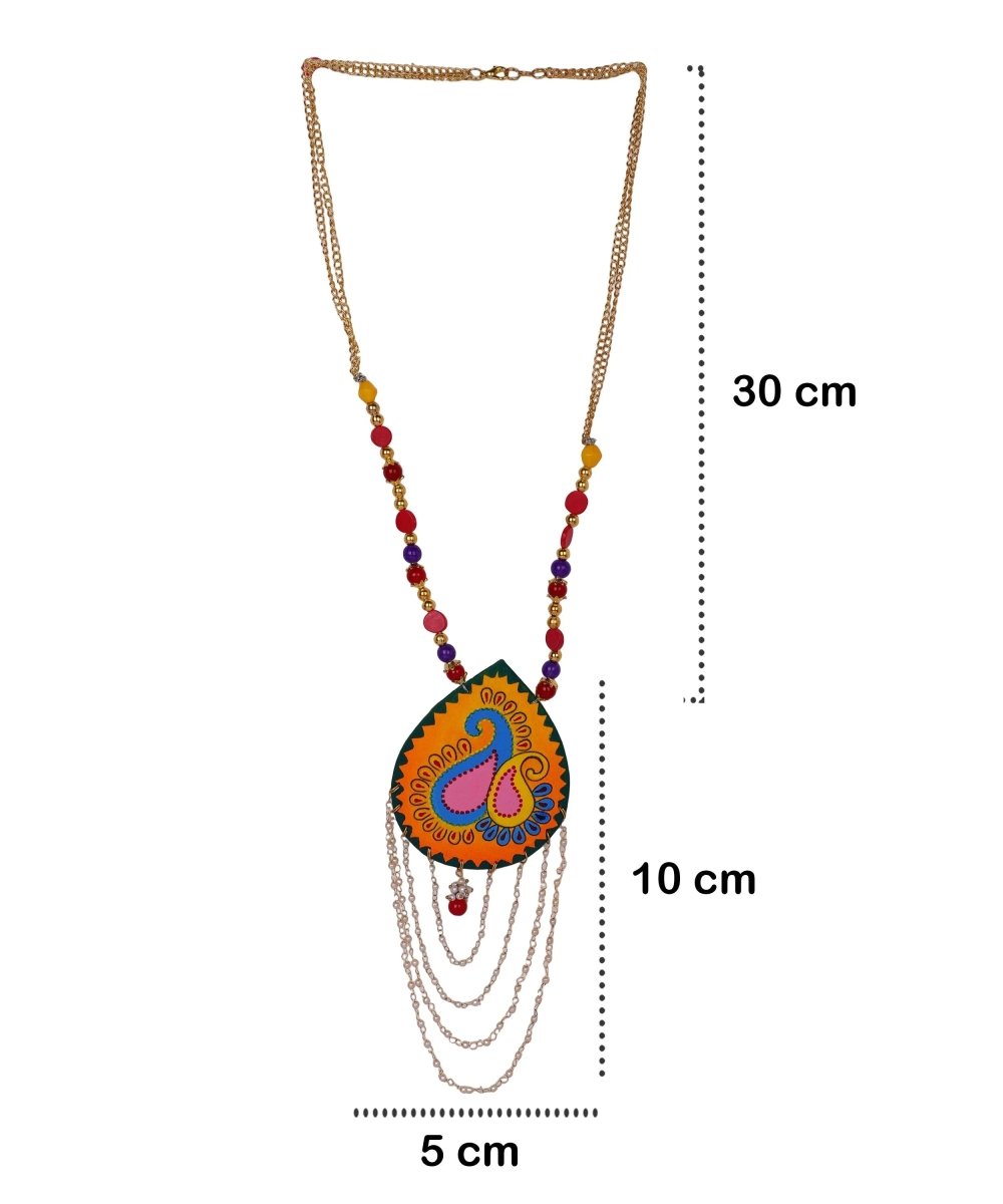 Bhavini Classic Multi Color Hand Painted (Necklace) HP - NP - 008 - KHOJ.CITY