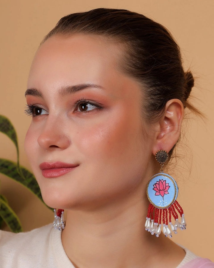 Bhoomi Classic Blue Hand Painted (Necklace Set) HP-NP-009