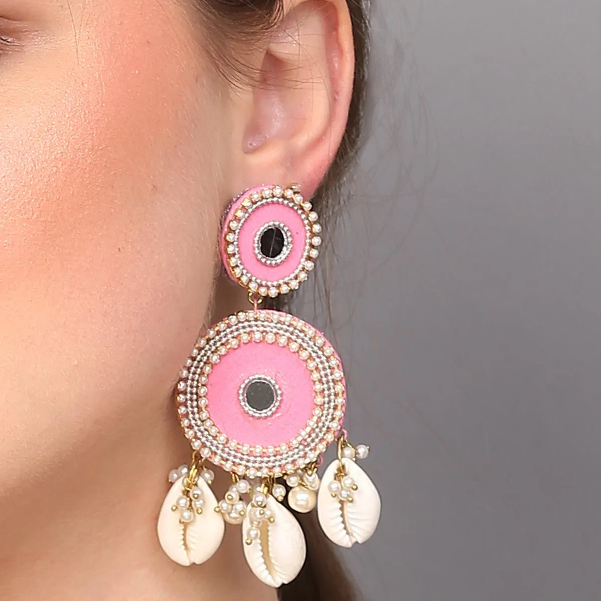 Blush Traditional Multi Color Handmade Drop (Earrings) HM - ER - 053 - KHOJ.CITY