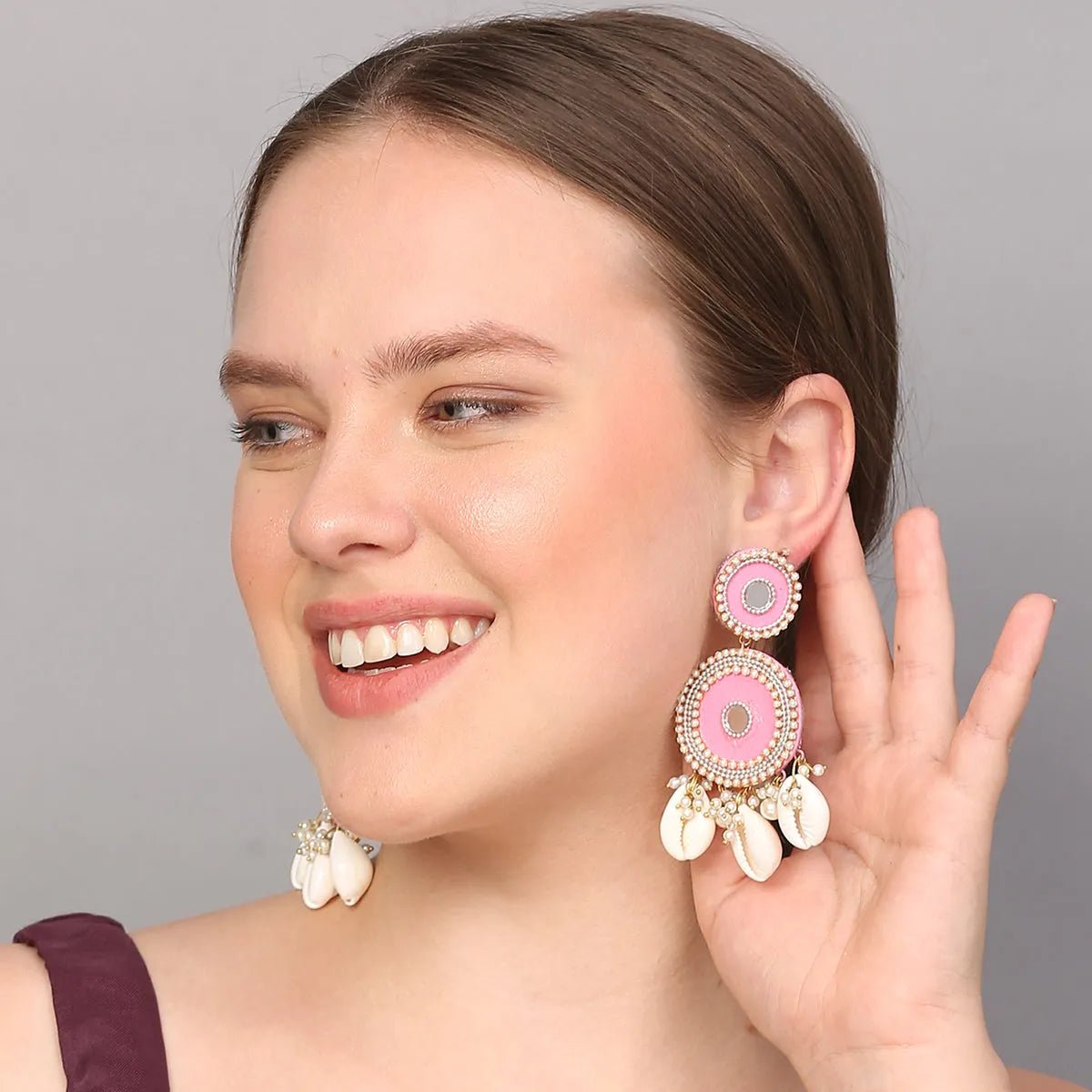 Blush Traditional Multi Color Handmade Drop (Earrings) HM - ER - 053 - KHOJ.CITY