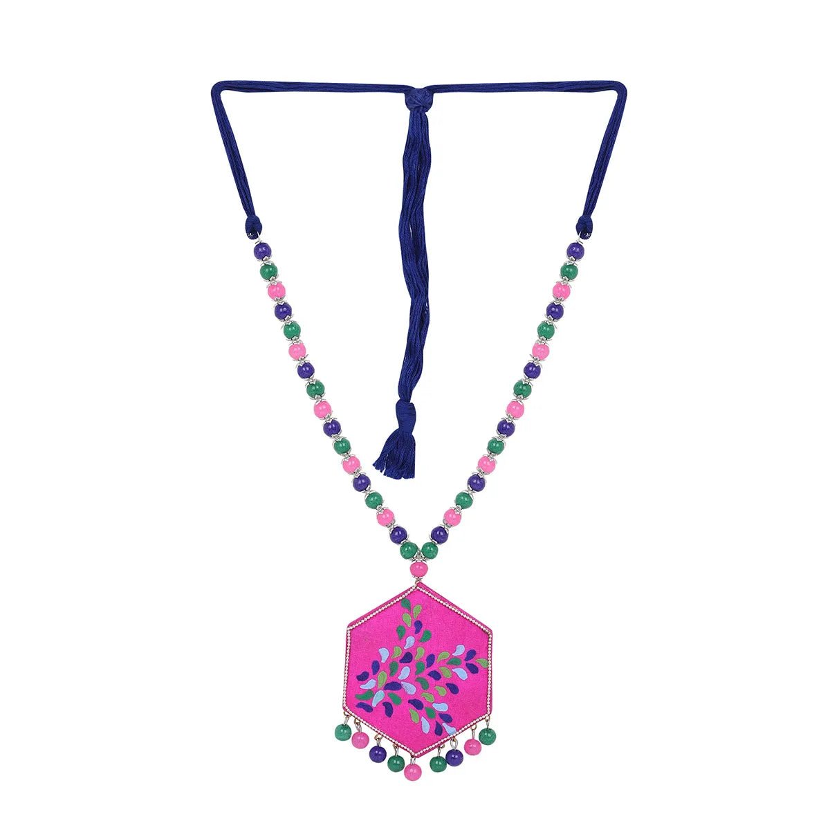 Butterfly Bohemian Pink Handmade (Necklace set) HM - NP - KHOJ.CITY