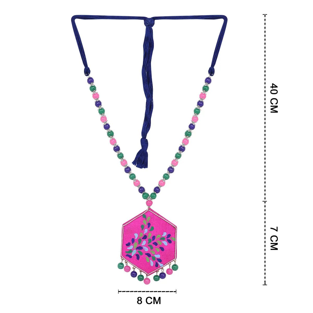 Butterfly Bohemian Pink Handmade (Necklace set) HM - NP - KHOJ.CITY