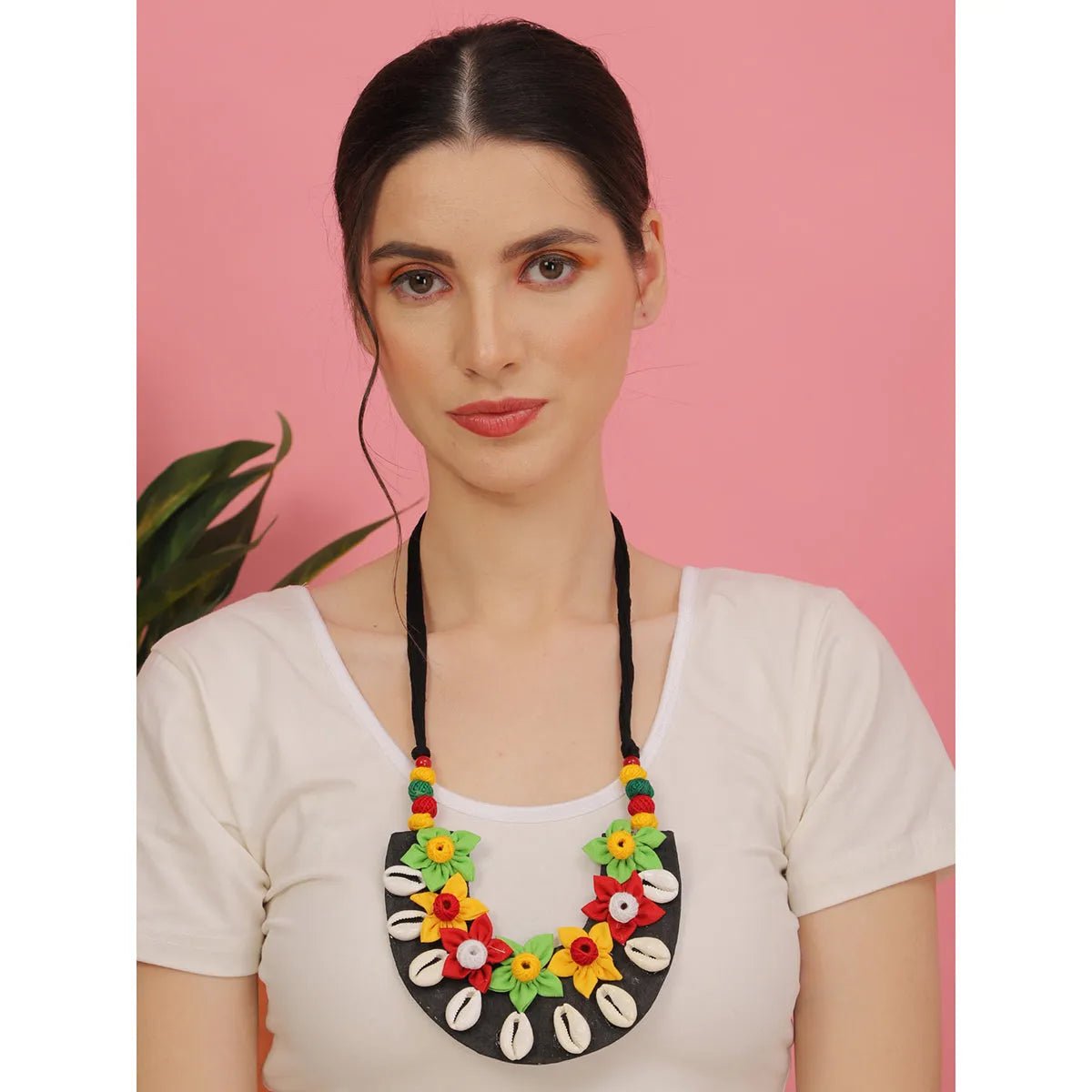 Calla Classic Multi Color Handmade (Necklace) HM - NP - 014 - KHOJ.CITY