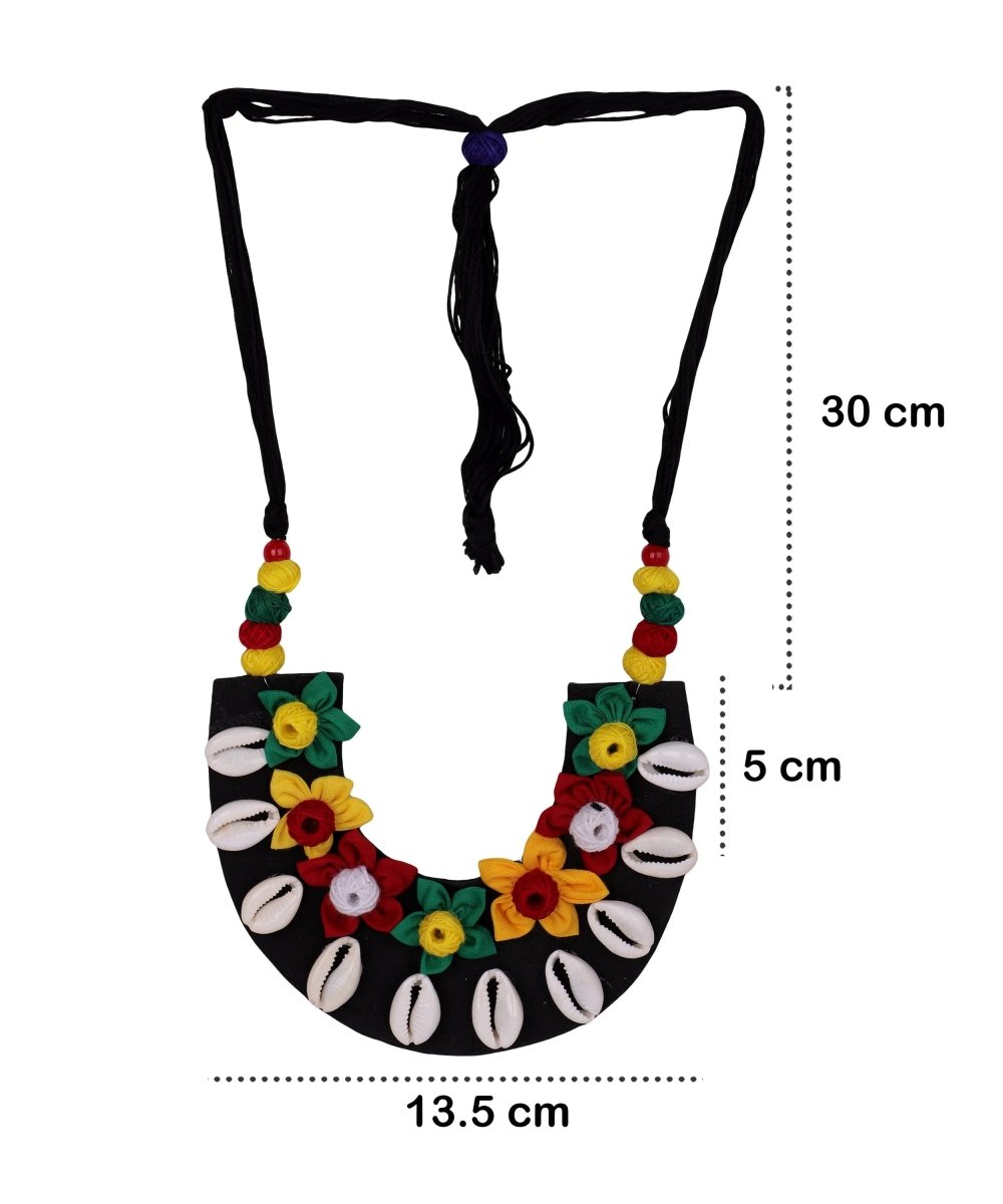Calla Classic Multi Color Handmade (Necklace) HM - NP - 014 - KHOJ.CITY