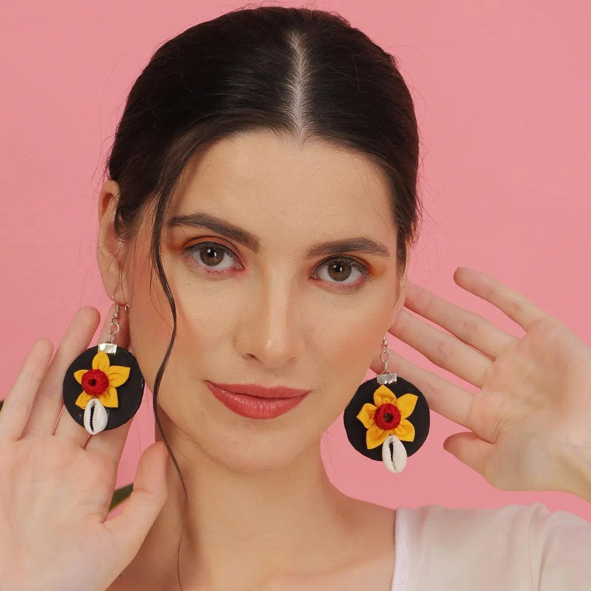 Calla Classy Hand Painted (Earrings) HM - ER - 269 - KHOJ.CITY