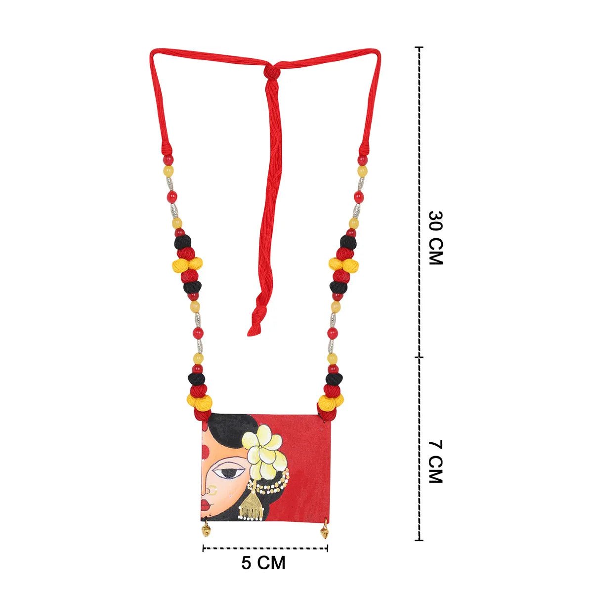 Champa Phool Classic Multi Color Hand Painted (Necklace) HP - NP - 023 - KHOJ.CITY