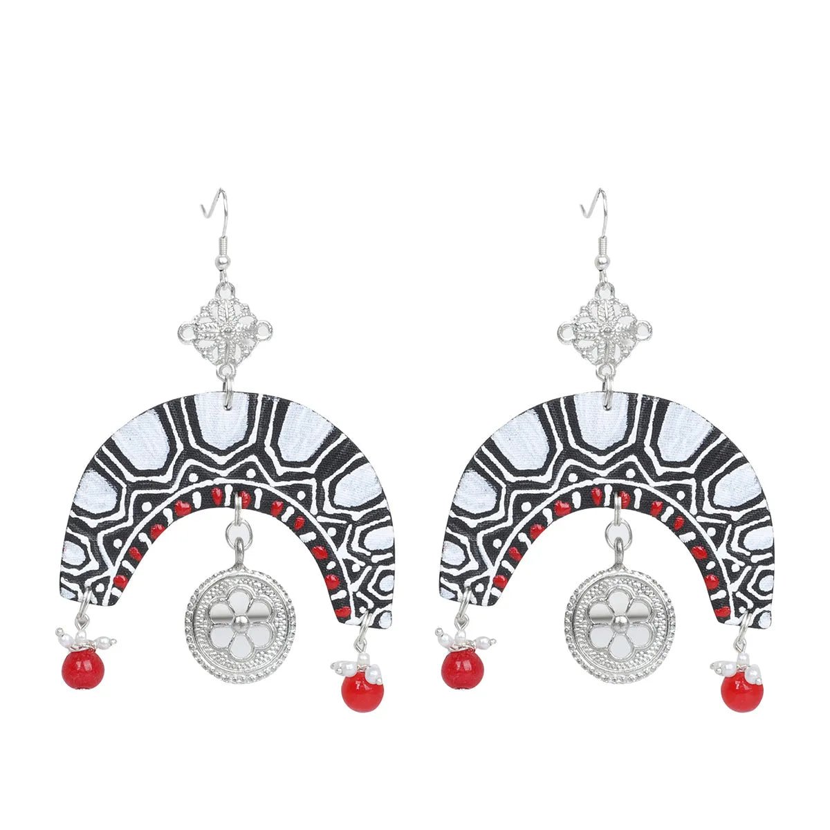 Chandravati Traditional Multi Color Hand Painted Drop (Earrings) HP - ER - 041 - KHOJ.CITY