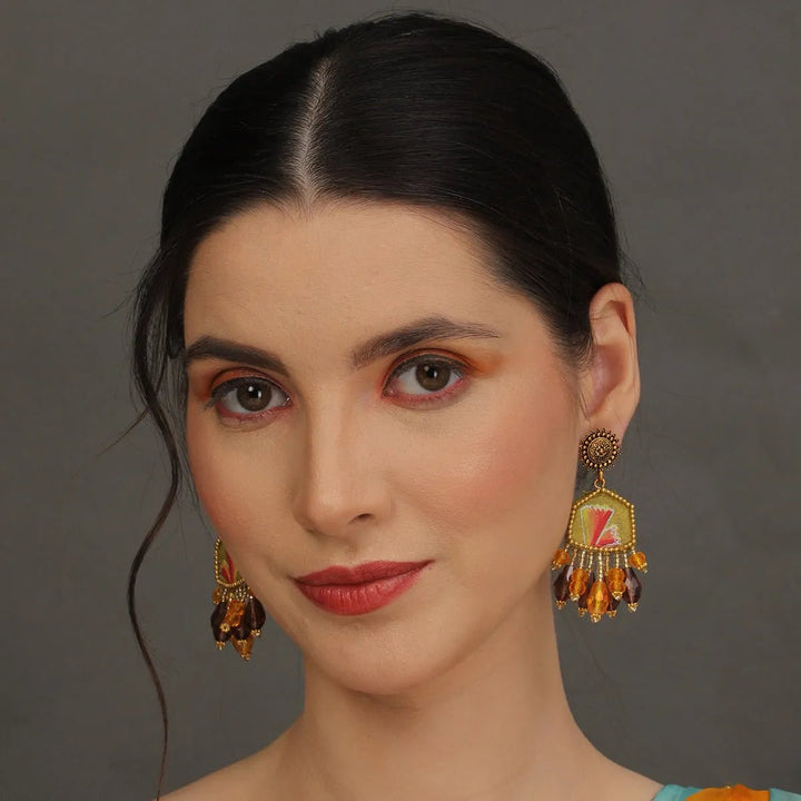 Cheerful Bloom Classic Gold Handmade (Earrings) HP-ER-