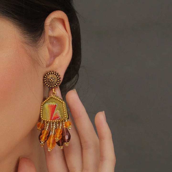 Cheerful Bloom Classic Gold Handmade (Earrings) HP-ER-