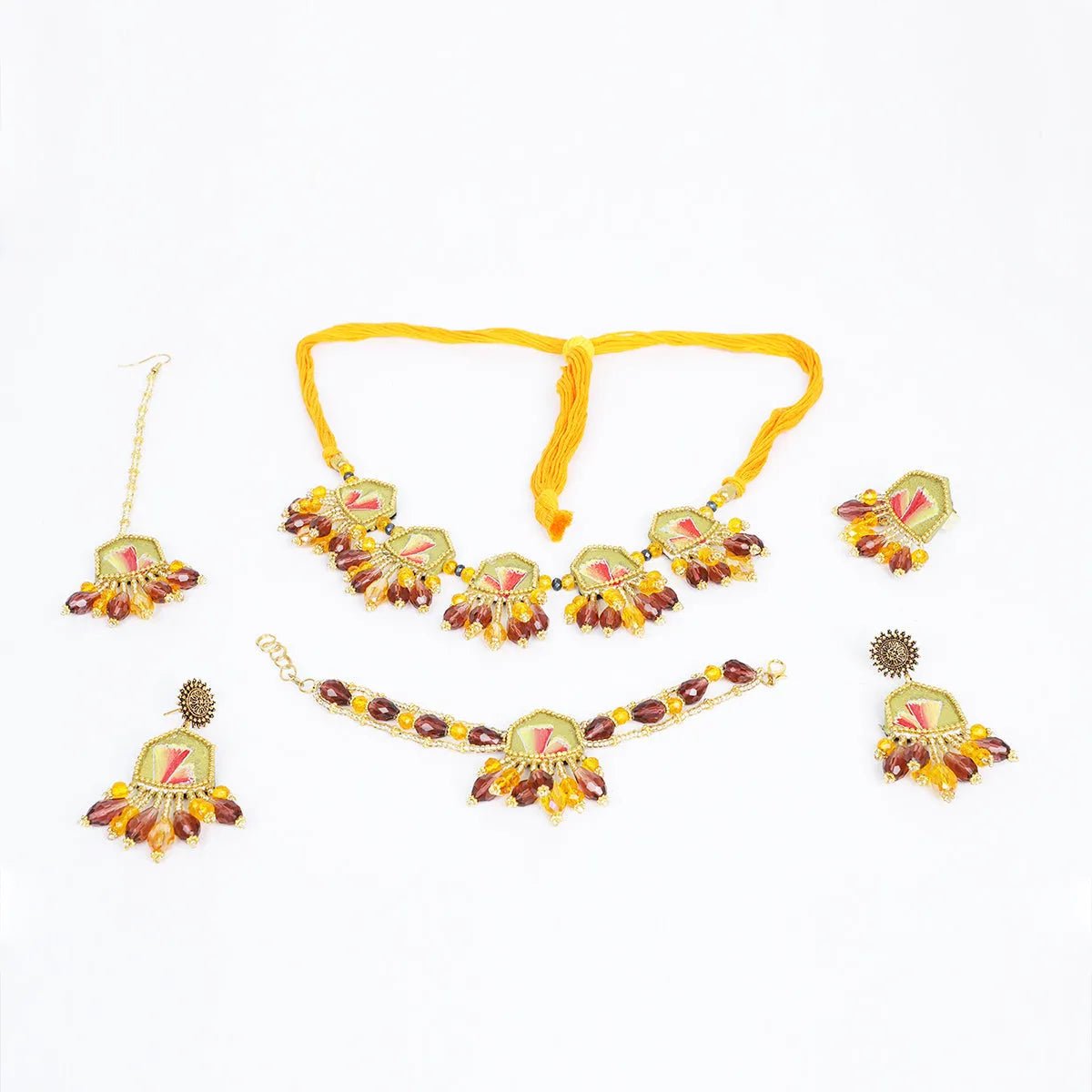 Cheerful Bloom Classic Gold Handmade (Shaadi set) HP - NP - KHOJ.CITY