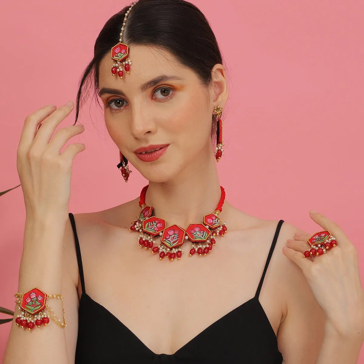 Cherry Classic Hand Painted Handmade (Shaadi set) - KHOJ.CITY