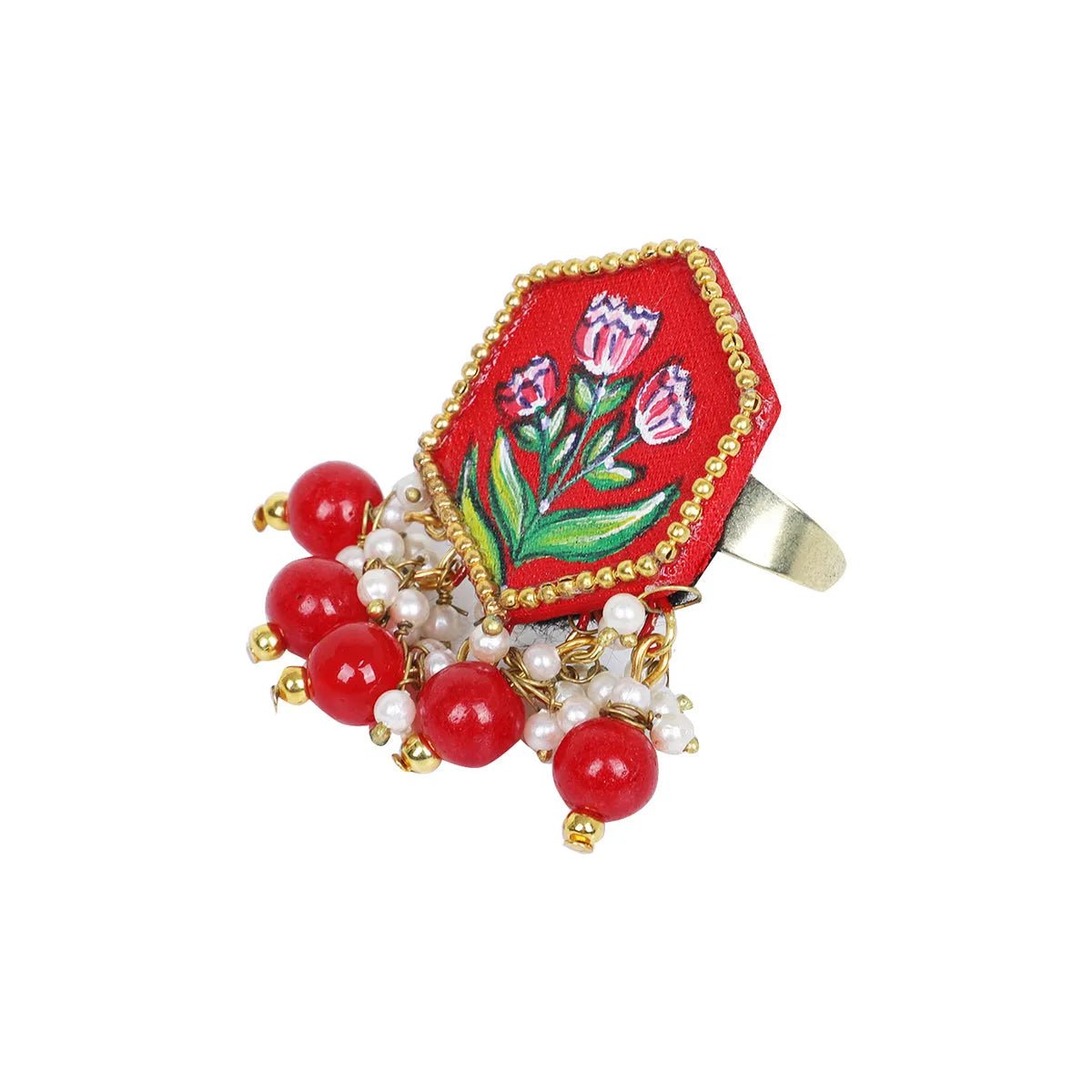 Cherry Classic Multi Color Hand Painted (Ring) HP - RG - 020 - KHOJ.CITY