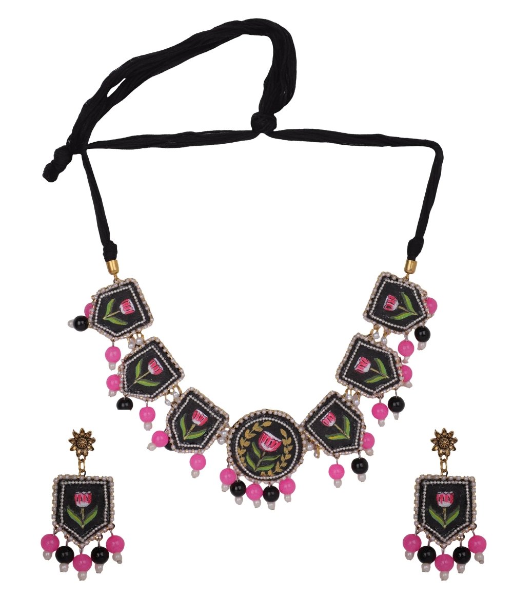 Corsen Traditional Multi Color Hand Painted Drop (Choker Set) HP - NP - 181 - KHOJ.CITY