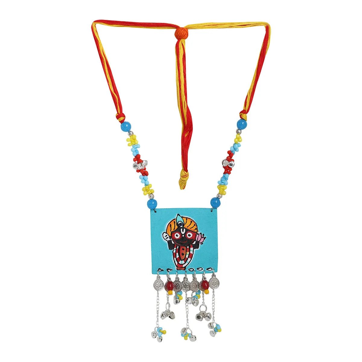 Damodar Puri Jagannath Traditional Multi Color Hand Painted (Necklace) HP - NP - 151 - KHOJ.CITY