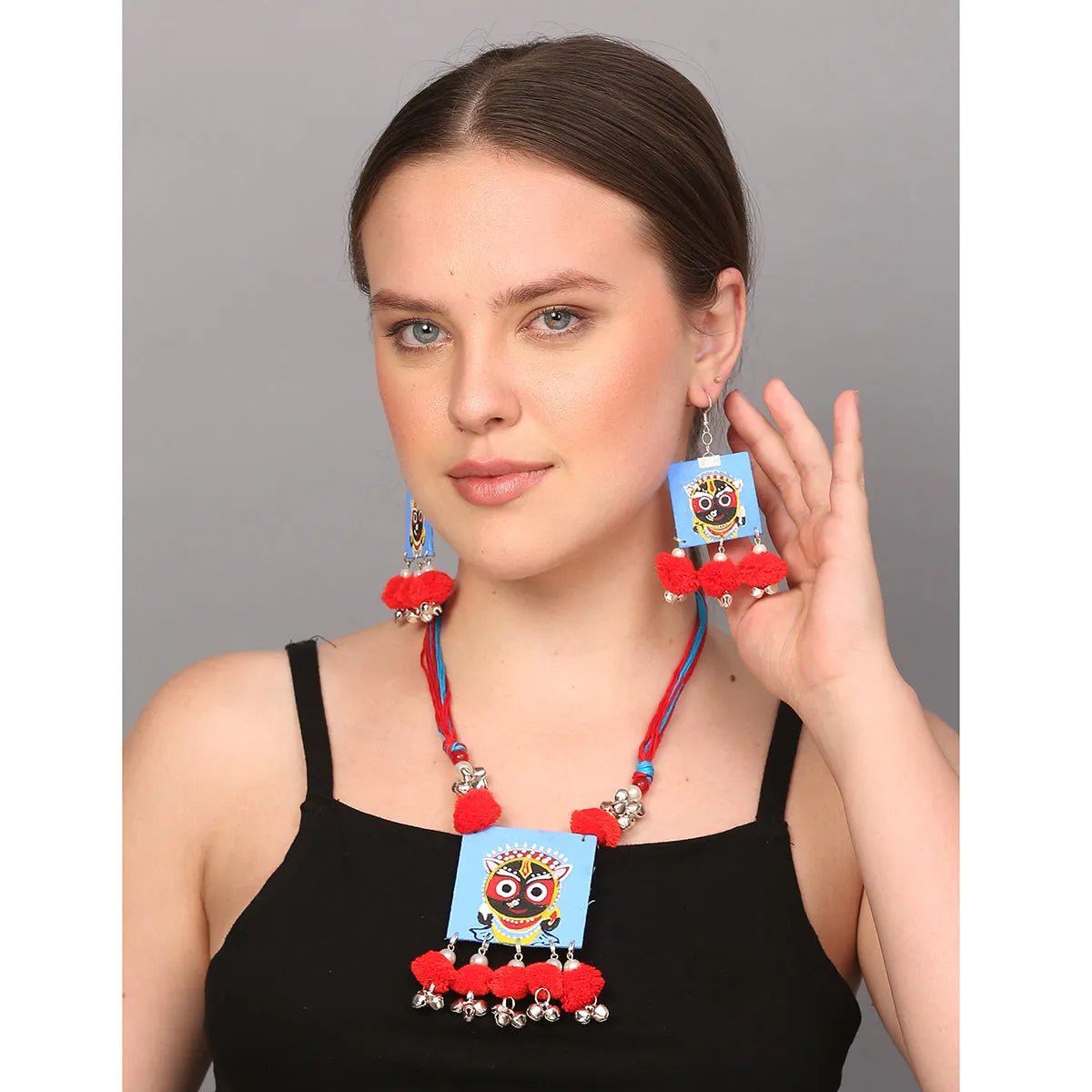 Damu Jagannath Traditional Multi Color Handmade (Necklace set) HP - NP - KHOJ.CITY