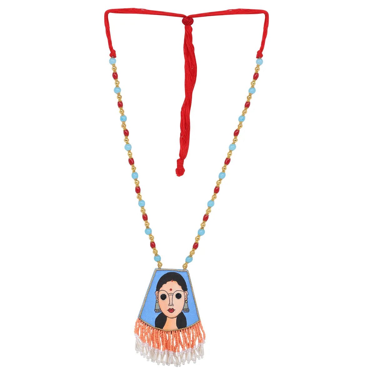 Darpan Bohemian Blue Handmade (Necklace) HP - NP - 030 - KHOJ.CITY