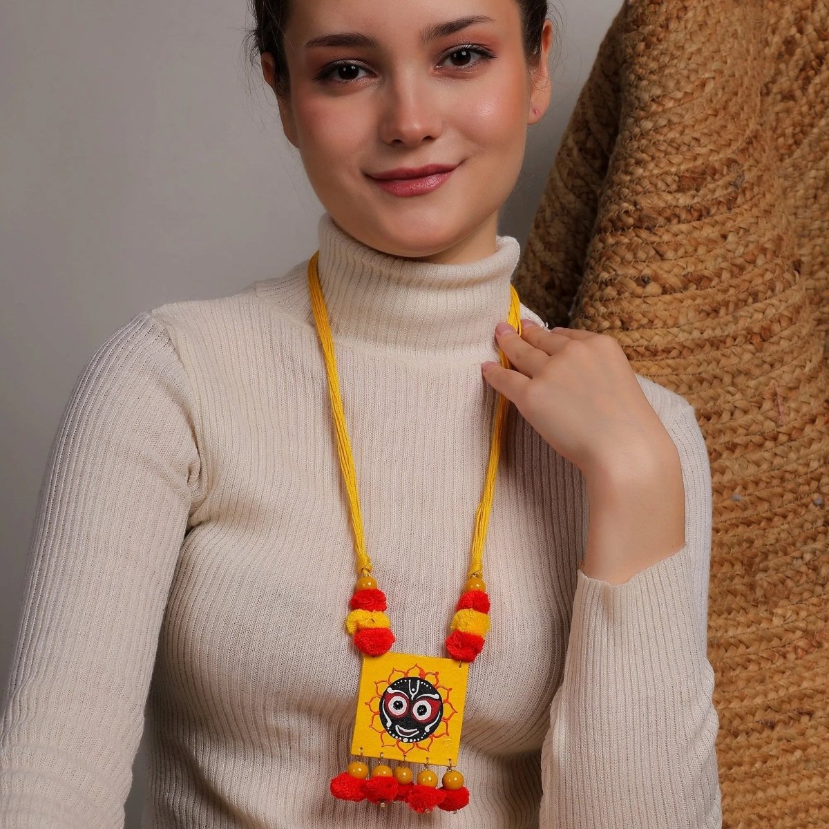 Deva Puri Jagannath Traditional Multi Color Hand Painted (Necklace) HP - NP - 154 - KHOJ.CITY