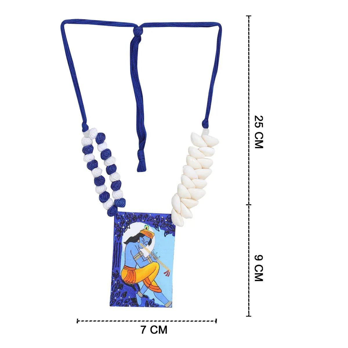 Devesh Brij Ke Kanha Traditional Multi Color Hand Painted (Necklace) HP - NP - 013 - KHOJ.CITY