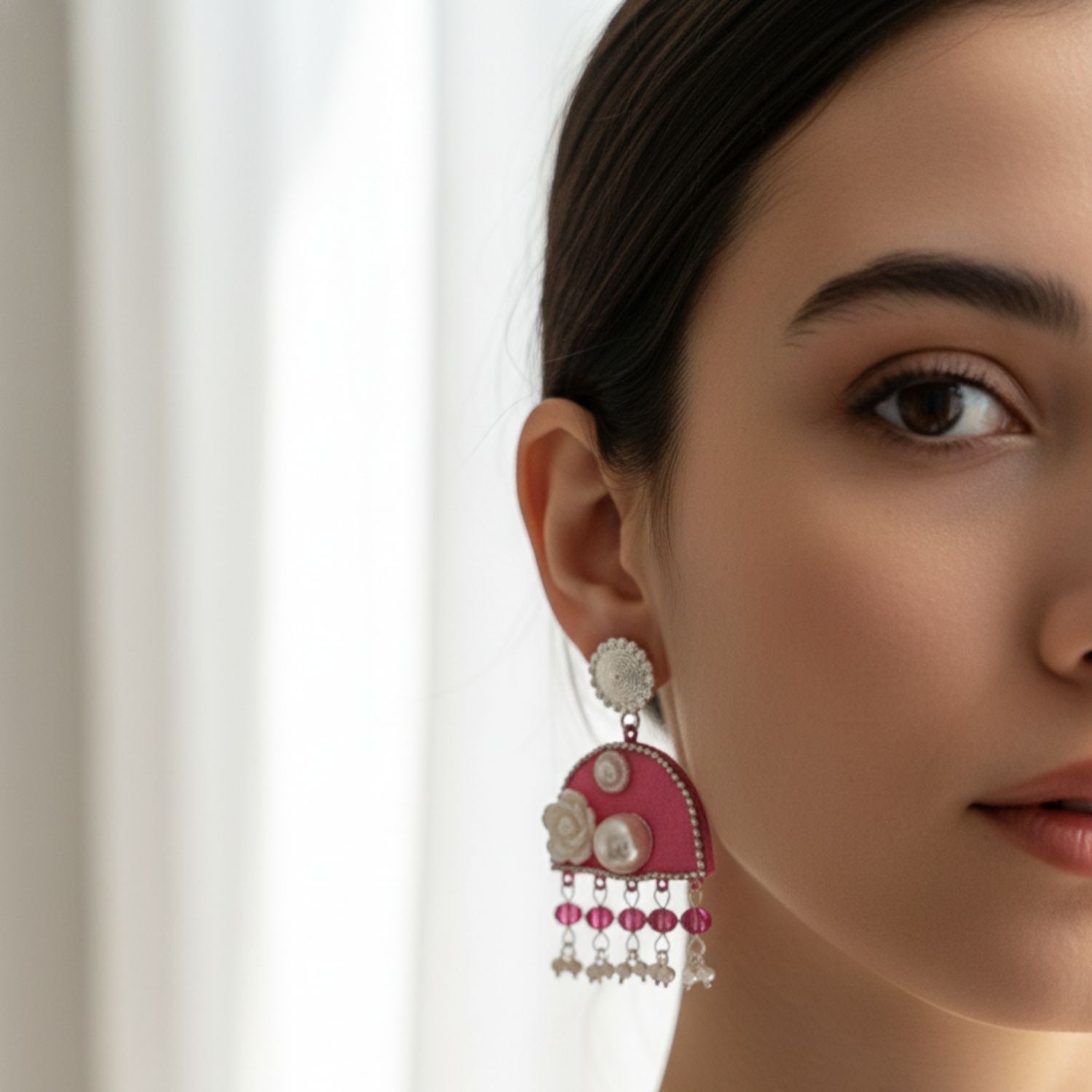 Dew Drop Multi Color Hand Painted Drop (Earrings) HP-ER