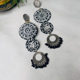 Dijul Handpainted Black (Earrings) - KHOJ.CITY