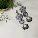 Dijul Handpainted Black (Earrings) - KHOJ.CITY