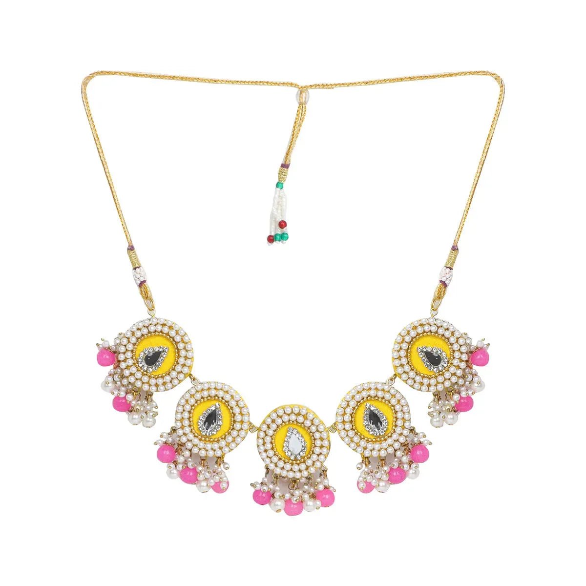 Diya Classic Multi Color Handmade Bridal Jewelry (Shaadi Set) - 002 - KHOJ.CITY