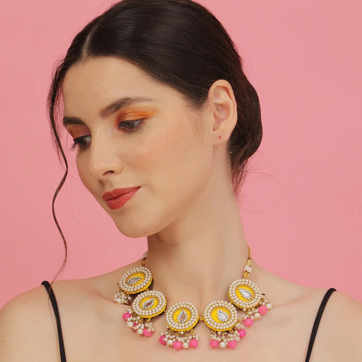 Diya Classic Multi Color Handmade (Choker) HM - NP - 015 - KHOJ.CITY