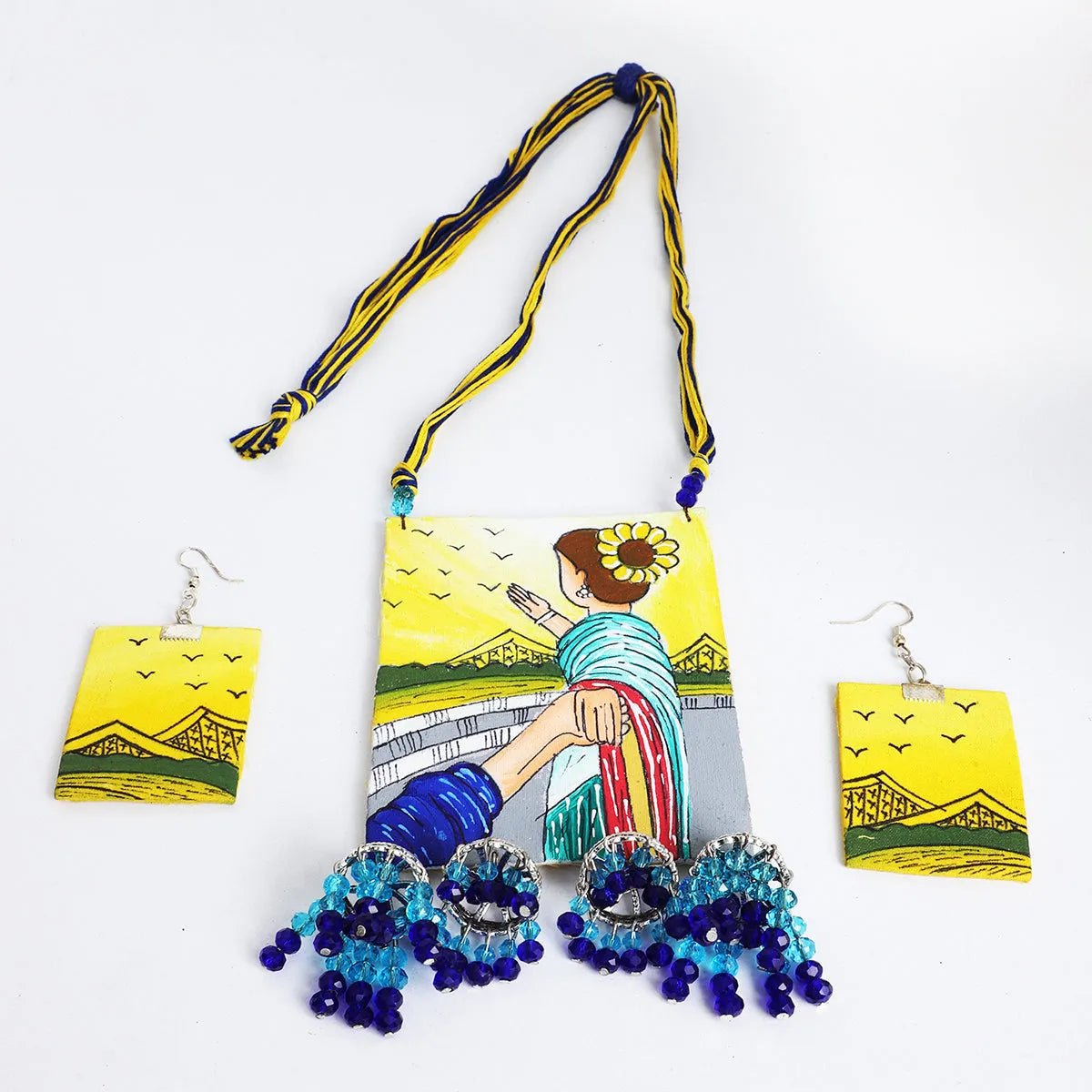 Dreaming Urban Naari Bohemian Multi Color Handmade (Necklace set) HP - NP - KHOJ.CITY