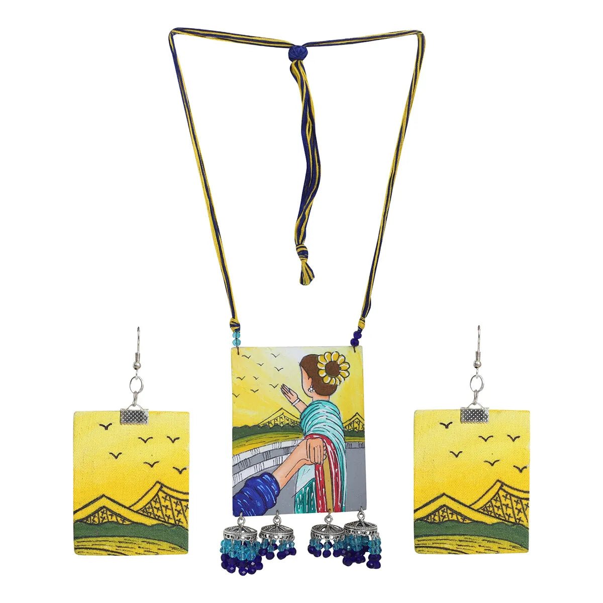 Dreaming Urban Naari Bohemian Multi Color Handmade (Necklace set) HP - NP - KHOJ.CITY