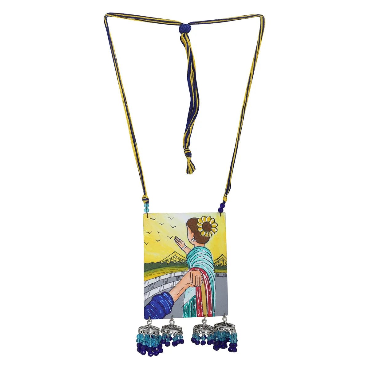 Dreaming Urban Naari Bohemian Multi Color Handmade (Necklace set) HP - NP - KHOJ.CITY